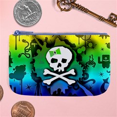 Kawaii Rainbow Skull Large Coin Purse from ArtsNow.com Front