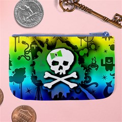 Kawaii Rainbow Skull Large Coin Purse from ArtsNow.com Back