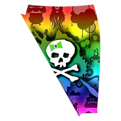 Kawaii Rainbow Skull Midi Wrap Pencil Skirt from ArtsNow.com Front Left