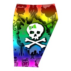 Kawaii Rainbow Skull Midi Wrap Pencil Skirt from ArtsNow.com  Front Right 