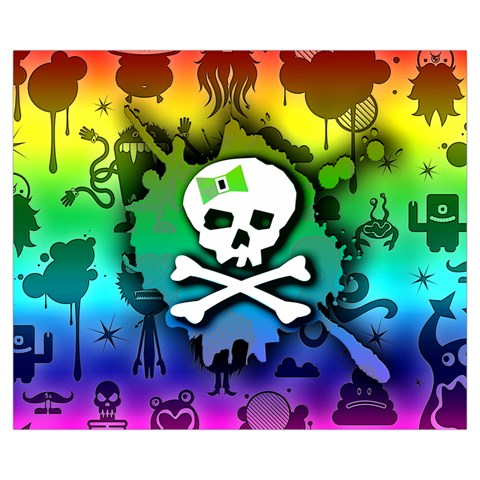 Kawaii Rainbow Skull Medium Tote Bag from ArtsNow.com Front