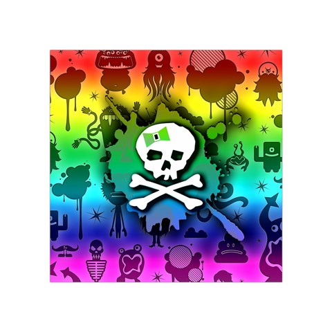 Kawaii Rainbow Skull Square Tapestry (Small) from ArtsNow.com Front