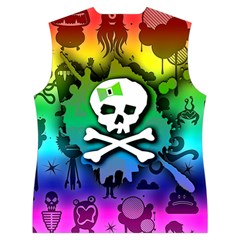 Kawaii Rainbow Skull Women s Button Up Vest from ArtsNow.com Back