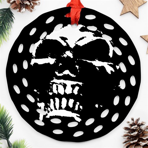 Morbid Skull Ornament (Round Filigree) from ArtsNow.com Front