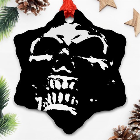 Morbid Skull Snowflake Ornament (Two Sides) from ArtsNow.com Front