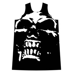 Morbid Skull Shoulder Cutout Velvet One Piece from ArtsNow.com Front