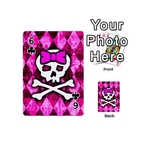 Pink Bow Princess Playing Cards 54 Designs (Mini) from ArtsNow.com Front - Club6