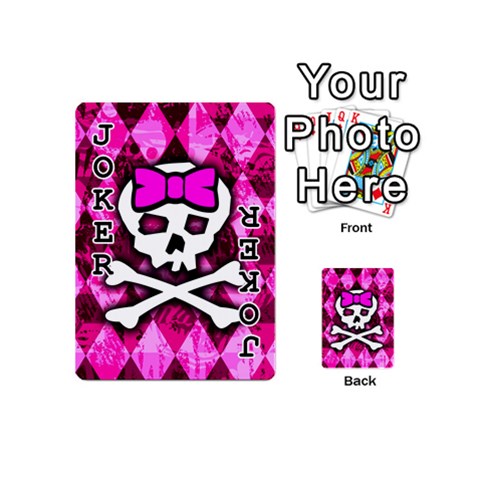 Pink Bow Princess Playing Cards 54 Designs (Mini) from ArtsNow.com Front - Joker1