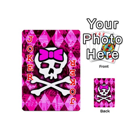 Pink Bow Princess Playing Cards 54 Designs (Mini) from ArtsNow.com Front - Joker2