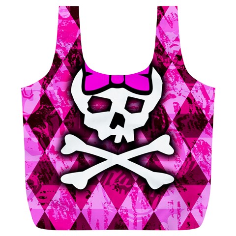 Pink Bow Princess Full Print Recycle Bag (XL) from ArtsNow.com Back