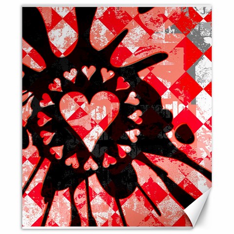 Love Heart Splatter Canvas 20  x 24  from ArtsNow.com 19.57 x23.15  Canvas - 1