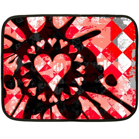 Love Heart Splatter Double Sided Fleece Blanket (Mini) from ArtsNow.com 35 x27  Blanket Back