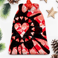 Love Heart Splatter Bell Ornament (Two Sides) from ArtsNow.com Back