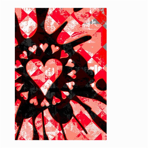 Love Heart Splatter Small Garden Flag (Two Sides) from ArtsNow.com Front