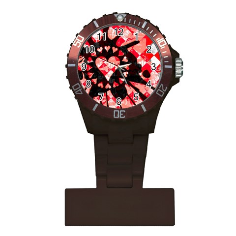 Love Heart Splatter Plastic Nurses Watch from ArtsNow.com Front