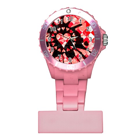 Love Heart Splatter Plastic Nurses Watch from ArtsNow.com Front