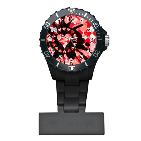 Love Heart Splatter Plastic Nurses Watch from ArtsNow.com Front