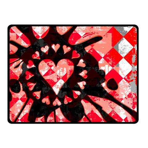 Love Heart Splatter Double Sided Fleece Blanket (Small) from ArtsNow.com 45 x34  Blanket Back