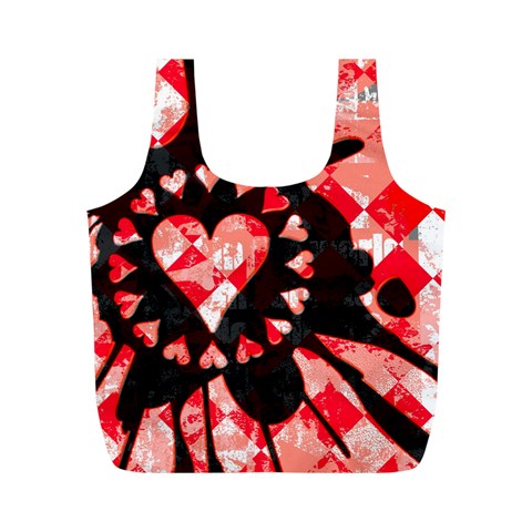 Love Heart Splatter Full Print Recycle Bag (M) from ArtsNow.com Back