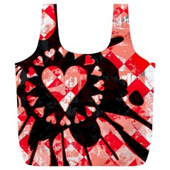 Love Heart Splatter Full Print Recycle Bag (XL) from ArtsNow.com Front