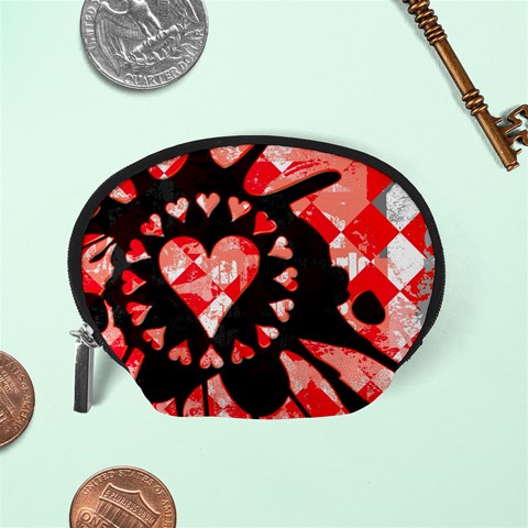 Love Heart Splatter Accessory Pouch (Small) from ArtsNow.com Back