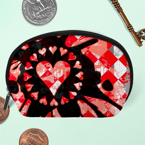 Love Heart Splatter Accessory Pouch (Large) from ArtsNow.com Back