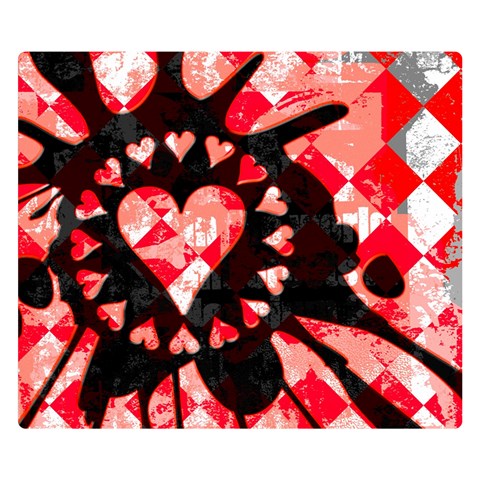 Love Heart Splatter Double Sided Flano Blanket (Small) from ArtsNow.com 50 x40  Blanket Front