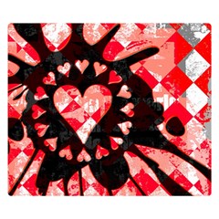 Love Heart Splatter Double Sided Flano Blanket (Small) from ArtsNow.com 50 x40  Blanket Front