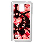 Love Heart Splatter Samsung Galaxy Note 4 Case (White)