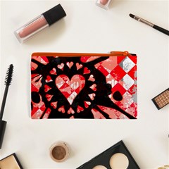 Love Heart Splatter Cosmetic Bag (XS) from ArtsNow.com Back