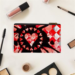 Love Heart Splatter Cosmetic Bag (XS) from ArtsNow.com Back