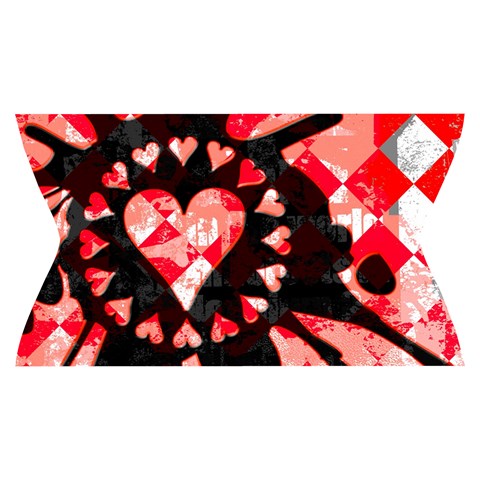 Love Heart Splatter Yoga Cropped Leggings from ArtsNow.com Waistband Back