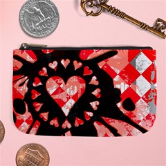 Love Heart Splatter Large Coin Purse from ArtsNow.com Front