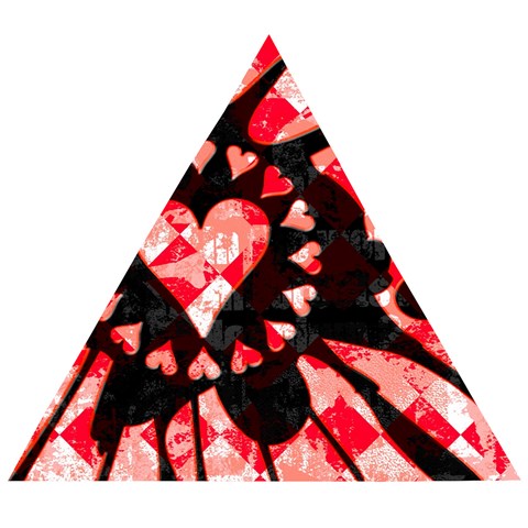 Love Heart Splatter Wooden Puzzle Triangle from ArtsNow.com Front