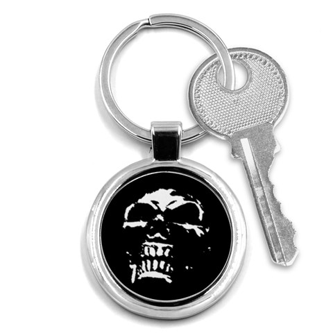 Morbid Skull Key Chain (Round) from ArtsNow.com Front