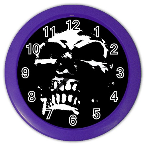 Morbid Skull Color Wall Clock from ArtsNow.com Front