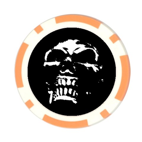 Morbid Skull Poker Chip Card Guard from ArtsNow.com Front