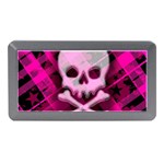 Pink Plaid Skull Memory Card Reader (Mini)