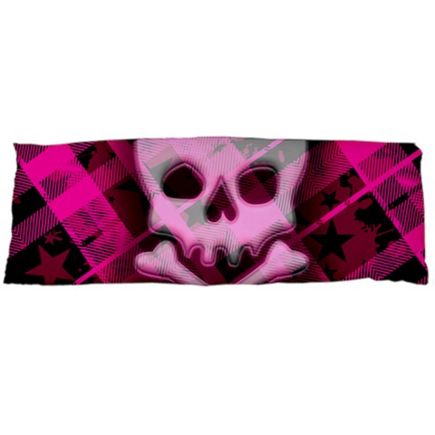 Pink Plaid Skull Body Pillow Case (Dakimakura) from ArtsNow.com Body Pillow Case