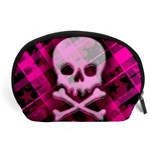 Pink Plaid Skull Accessory Pouch (Large)