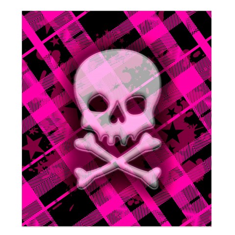 Pink Plaid Skull Duvet Cover (King Size) from ArtsNow.com Duvet Quilt