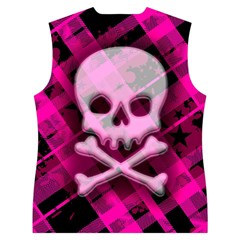 Pink Plaid Skull Women s Button Up Vest from ArtsNow.com Back