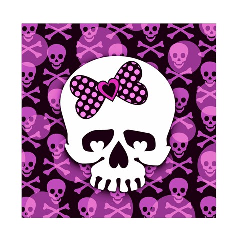 Pink Polka Dot Bow Skull Duvet Cover (Full/ Double Size) from ArtsNow.com Front