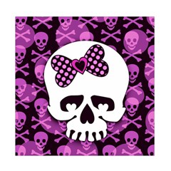 Pink Polka Dot Bow Skull Duvet Cover Double Side (Full/ Double Size) from ArtsNow.com Back