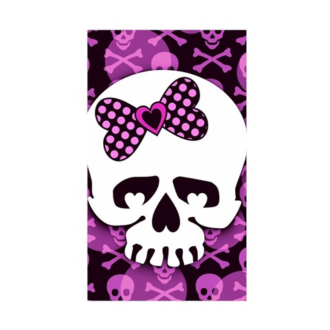 Pink Polka Dot Bow Skull Duvet Cover (Single Size) from ArtsNow.com Duvet Quilt