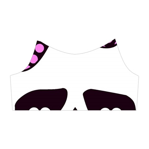 Pink Polka Dot Bow Skull Shoulder Cutout Velvet One Piece from ArtsNow.com Right Sleeve