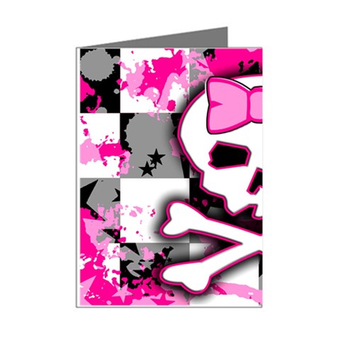 Pink Skull Scene Girl Mini Greeting Cards (Pkg of 8) from ArtsNow.com Right