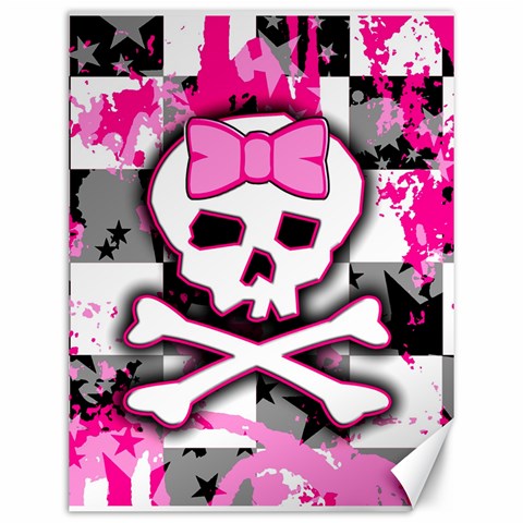 Pink Skull Scene Girl Canvas 12  x 16  from ArtsNow.com 11.86 x15.41  Canvas - 1