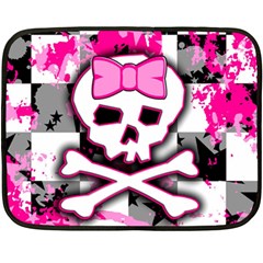 Pink Skull Scene Girl Double Sided Fleece Blanket (Mini) from ArtsNow.com 35 x27  Blanket Back