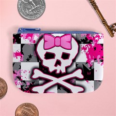 Pink Skull Scene Girl Mini Coin Purse from ArtsNow.com Front